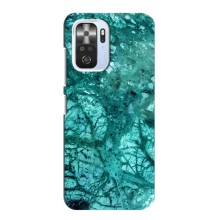 Мраморный чехол на Xiaomi POCO F3 (VPrint) (Зеленый мрамор)