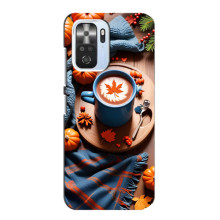 Чехол с уникальным дизайном «Осень с кофе» для Xiaomi POCO F3 – Кофе и тыквы