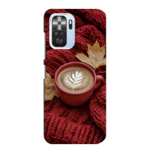 Чехол с уникальным дизайном «Осень с кофе» для Xiaomi POCO F3 – Кофе на пледе