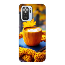 Чехол с уникальным дизайном «Осень с кофе» для Xiaomi POCO F3 – Кофе с жёлтым
