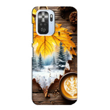 Чехол с уникальным дизайном «Осень с кофе» для Xiaomi POCO F3 – Осенне-зимнее кофе