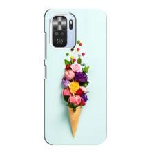 Чехлы с тематикой "ЦВЕТЫ" на Xiaomi POCO F3 (Цветок-мороженное)