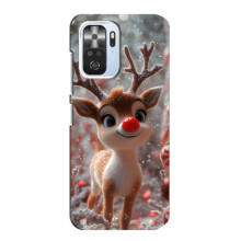 Яркий чехол для Xiaomi POCO F3 с Зимними Оленятами
