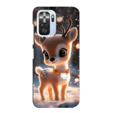 Яркий чехол для Xiaomi POCO F3 с Зимними Оленятами – Оленёнок