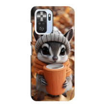 Печатный чехол «Зверята с кофе» для Xiaomi POCO F3