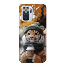 Печатный чехол «Зверята с кофе» для Xiaomi POCO F3 – Тигр с кофе