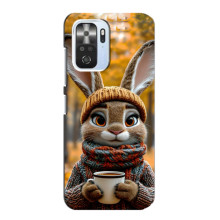 Печатный чехол «Зверята с кофе» для Xiaomi POCO F3 – Зайчик с кофе