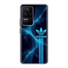 Чехлы Адидас для Xiaomi POCO F4 (5G) (AlphaPrint) – Синий Адидас
