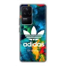 Чехлы Адидас для Xiaomi POCO F4 (5G) (AlphaPrint) – Яркий Адидас