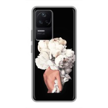 Чехлы (ART) Цветы на Xiaomi POCO F4 (5G) (VPrint) (Белые цветы)