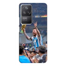 Чехлы Лео Месси Аргентина для Xiaomi POCO F4 (5G) (Месси король)