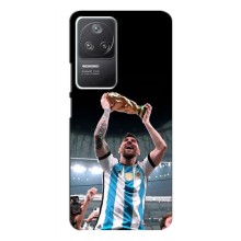 Чехлы Лео Месси Аргентина для Xiaomi POCO F4 (5G) (Счастливый Месси)