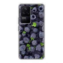 Чехлы с Фруктами для Xiaomi POCO F4 (5G) (VPrint) (Ежевика)