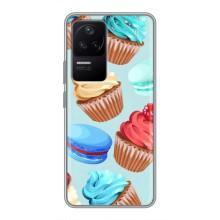 Чехлы с Фруктами для Xiaomi POCO F4 (5G) (VPrint) (Кексики)