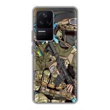 Чехлы с картинкой ЗСУ для Xiaomi POCO F4 (5G) (AlphaPrint) – Воин ВСУ