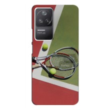 Чехлы с принтом Спортивная тематика для Xiaomi POCO F4 (5G) (Ракетки теннис)