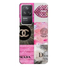 Чехол (Dior, Prada, YSL, Chanel) для Xiaomi POCO F4 (5G) (Модница)