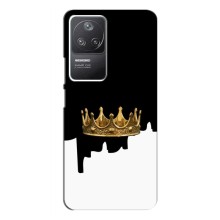 Чехол (Корона на чёрном фоне) для Поко Ф4 (5G) – Золотая корона