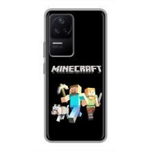 Чохол Майнкрафт на Xiaomi POCO F4 (5G) (AlphaPrint) Minecraft – герої Minecraft