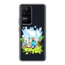 Чохол Майнкрафт на Xiaomi POCO F4 (5G) (AlphaPrint) Minecraft – персонажі Minecraft