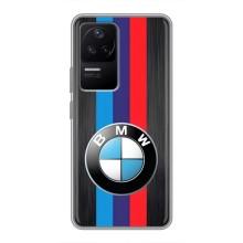 Чехол для Поко Ф4 (5G) - с принтом БМВ (AlphaPrint) – Лого BMW