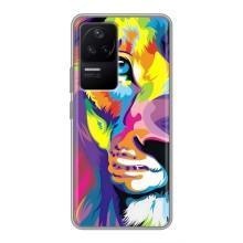 Чехол со Львом для Xiaomi POCO F4 (5G) (VPrint) (Яркий Лев)