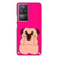 Чехол (ТПУ) Милые собачки для Xiaomi POCO F4 (5G) – Веселый Мопсик