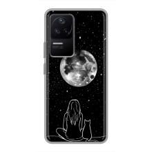 Чохол з малюнком кіт на Xiaomi POCO F4 (5G) – Дівчина з котом
