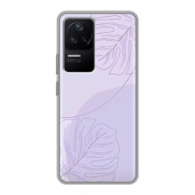 Чохол квітковий дизайн для Xiaomi POCO F4 (5G) – Монстера фіолетова