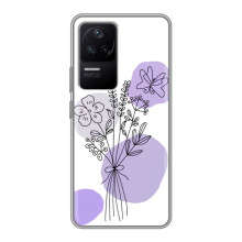 Силконовий чохол з принтом в квітах на Xiaomi POCO F4 (5G)