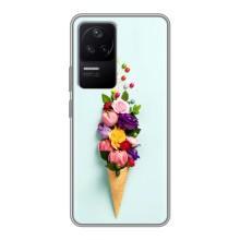 Чохли з тематикою "КВІТИ" на Xiaomi POCO F4 (5G) (Квітка-морозиво)