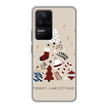 Рождественские Чехлы для Xiaomi POCO F4 (5G) (VPrint) (Merry Christmas)