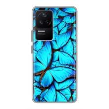 Силиконовый бампер с картинкой животных для Xiaomi POCO F4 (5G) (Крылья бабочек)