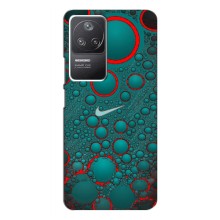 Силиконовый Чехол на Xiaomi POCO F4 (5G) с картинкой Nike (Найк зеленый)