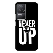 Силиконовый Чехол на Xiaomi POCO F4 (5G) с картинкой Nike (Never Give UP)
