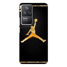 Силиконовый Чехол Nike Air Jordan на Поко Ф4 (5G) (Джордан 23)