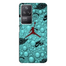 Силиконовый Чехол Nike Air Jordan на Поко Ф4 (5G) (Джордан Найк)
