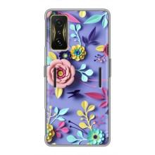 Чехлы с Цветами для Xiaomi POCO F4 GT (VPrint) (Цветочный дизайн)