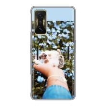 Чехлы с изображением разных животных для Xiaomi POCO F4 GT (Ежик на руках)