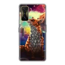 Чехлы с картинкой Лисички для Xiaomi POCO F4 GT (VPrint) (Лисица в космосе)