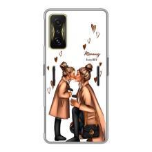 Чехол с печатью для Xiaomi POCO F4 GT - (Мама с ребенком) (AlphaPrint) (Дочка и мама)