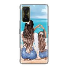 Чехол с печатью для Xiaomi POCO F4 GT - (Мама с ребенком) (AlphaPrint) (Мама с доченькой)