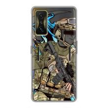 Чехлы с картинкой ЗСУ для Xiaomi POCO F4 GT (AlphaPrint) – Воин ВСУ