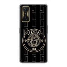 Чехлы VERSACE для Поко Ф4 GT (PREMIUMPrint) (Лого Версаче)