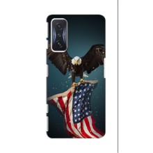 Чехол Флаг USA для Xiaomi POCO F4 GT – Орел и флаг