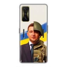 Чехол для Xiaomi POCO F4 GT (AlphaPrint - с принтом Зеленского) – Зеленский солдат