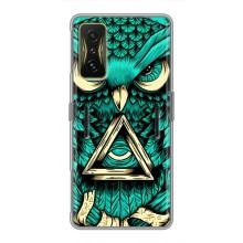 Чехол с птицами на Xiaomi POCO F4 GT (VPrint) (Сова с глазом)