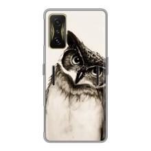 Чехол с птицами на Xiaomi POCO F4 GT (VPrint) (Сова)