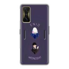 Чехлы Венсдей на Xiaomi POCO F4 GT Уэнсдей (AlphaPrint) (Уэнздей и подруга)