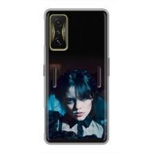 Чехлы Венсдей на Xiaomi POCO F4 GT Уэнсдей (AlphaPrint) (взгляд Уэнздей)